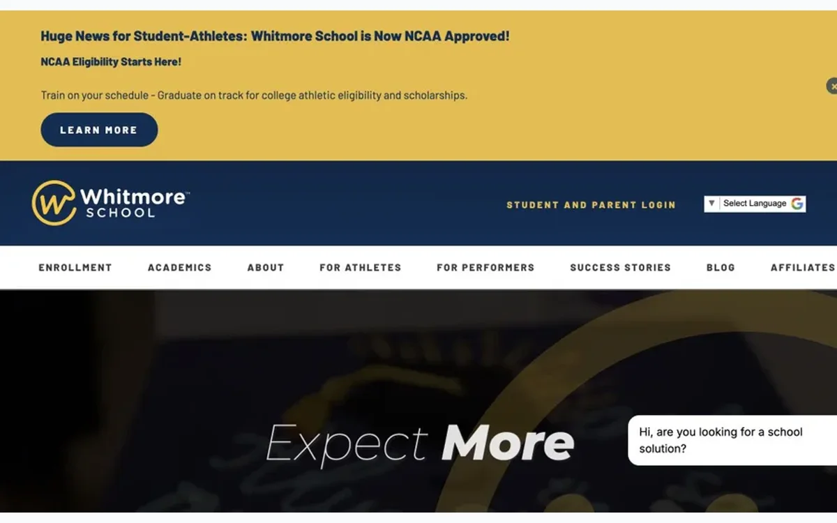 Whitmore School product or service visual