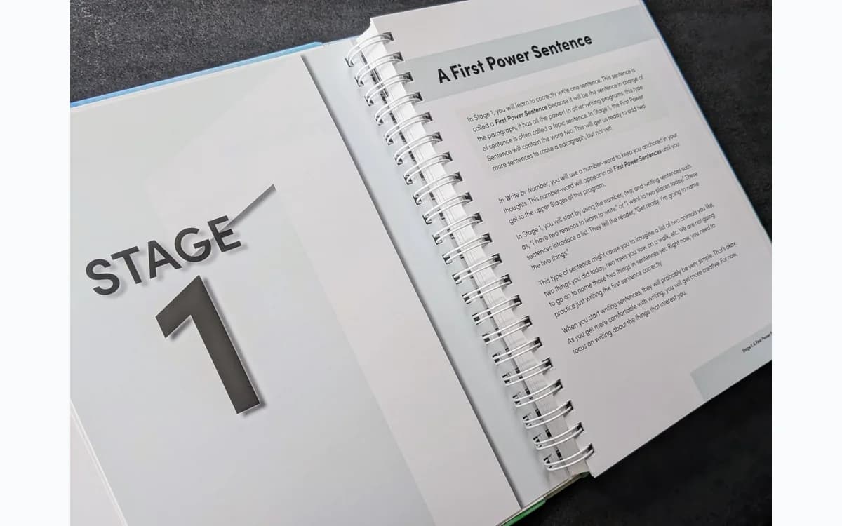 Write by Number Stage 1 curriculum in use