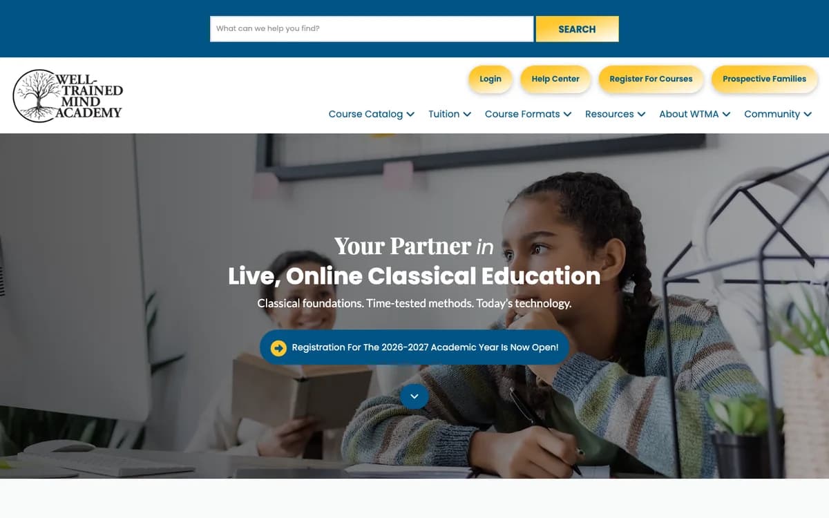 Well-Trained Mind Academy official website and product experience