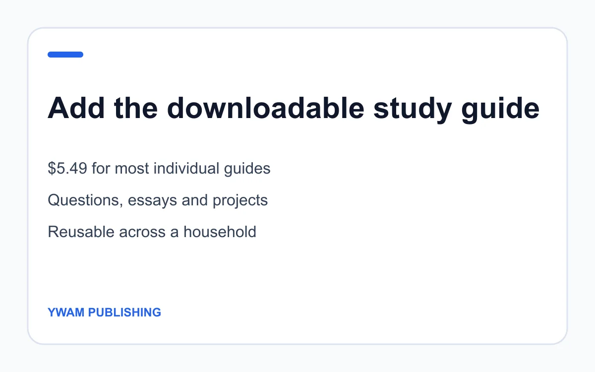 YWAM downloadable unit-study guide format and current price